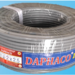 Dây điện mềm 2 lõi ruột đồng 2×1.0mm xám Daphaco