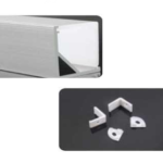 Nẹp nhôm lắp góc cho led dây  trong nhà NST-AB1515 Nanoco