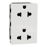 Ổ cắm đôi 3 chấu 16A, size E Schneider M3TS426UST2_WE