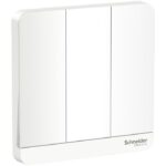 Bộ Công Tắc Ba 1 Chiều 16AX, Có Đèn Led Màu Trắng Schneider E8333L1LED_WE_G19