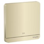 Bộ Công Tắc Đơn 2 Cực 20A Màu Vàng Kim Schneider E8331D20N_WG_G19