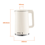 Bình đun siêu tốc 2 lớp,1.7L,màu beige  NKT1718BE